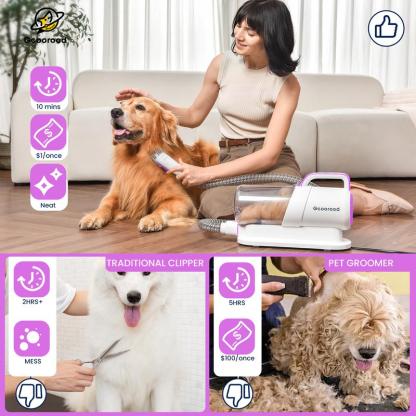 Holiday Haul - Geoorood Pet Grooming Vacuum Kit with 13000Pa Suction Power & 2.2L Dust Collection for Furry Animal Cleaning #TikTokShopHolidayHaul