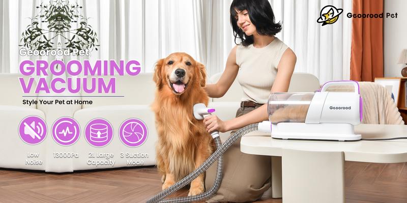 Holiday Haul - Geoorood Dog Grooming Vacuum Kit with 13000Pa Suction Power & 2.2L Dust Collection for Furry Animal Cleaning #TikTokShopHolidayHaul