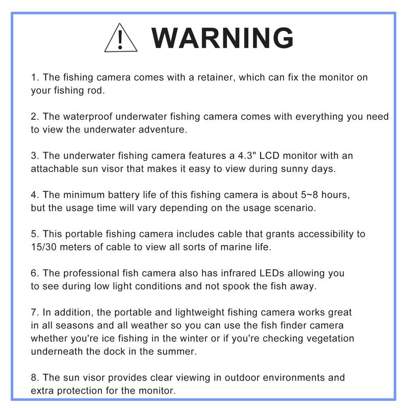 Christmas Gifts Underwater Fishing Camera, Fish Finder with 4.3 Inch Screen and Waterproof Camera, Fall Gifts, Underwater Fish Finder, Fishing Equipment, Fishing Stuff, for Fish Tank