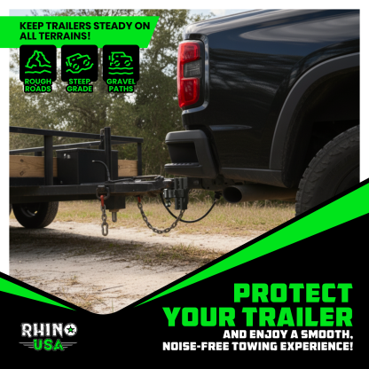 Rhino USA Adjustable Trailer Hitch (2.5-Inch Receiver) - Heavy Duty Aluminum Tow Hitches with 6-Inch Drop/Rise for Truck (18,500 LBS GTW)