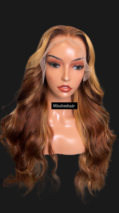 Perruque “Alina” Miel Longue – Cheveux Humains Vierges | Lace HD Glueless by MissBMHair