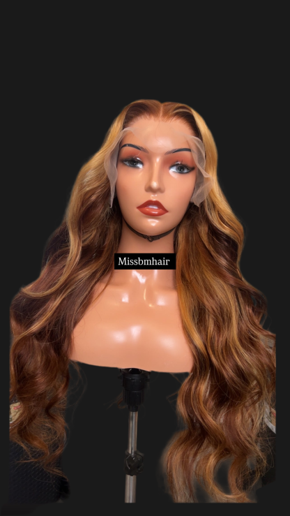 Perruque “Alina” Miel Longue – Cheveux Humains Vierges | Lace HD Glueless by MissBMHair