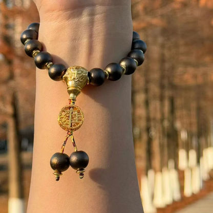 Beijing Scenic Temple with the Same Style Enamel Color All-Match Men and Women Couple Bracelet Handmade from the Thousand-Year-Old Temple-WiAuGem