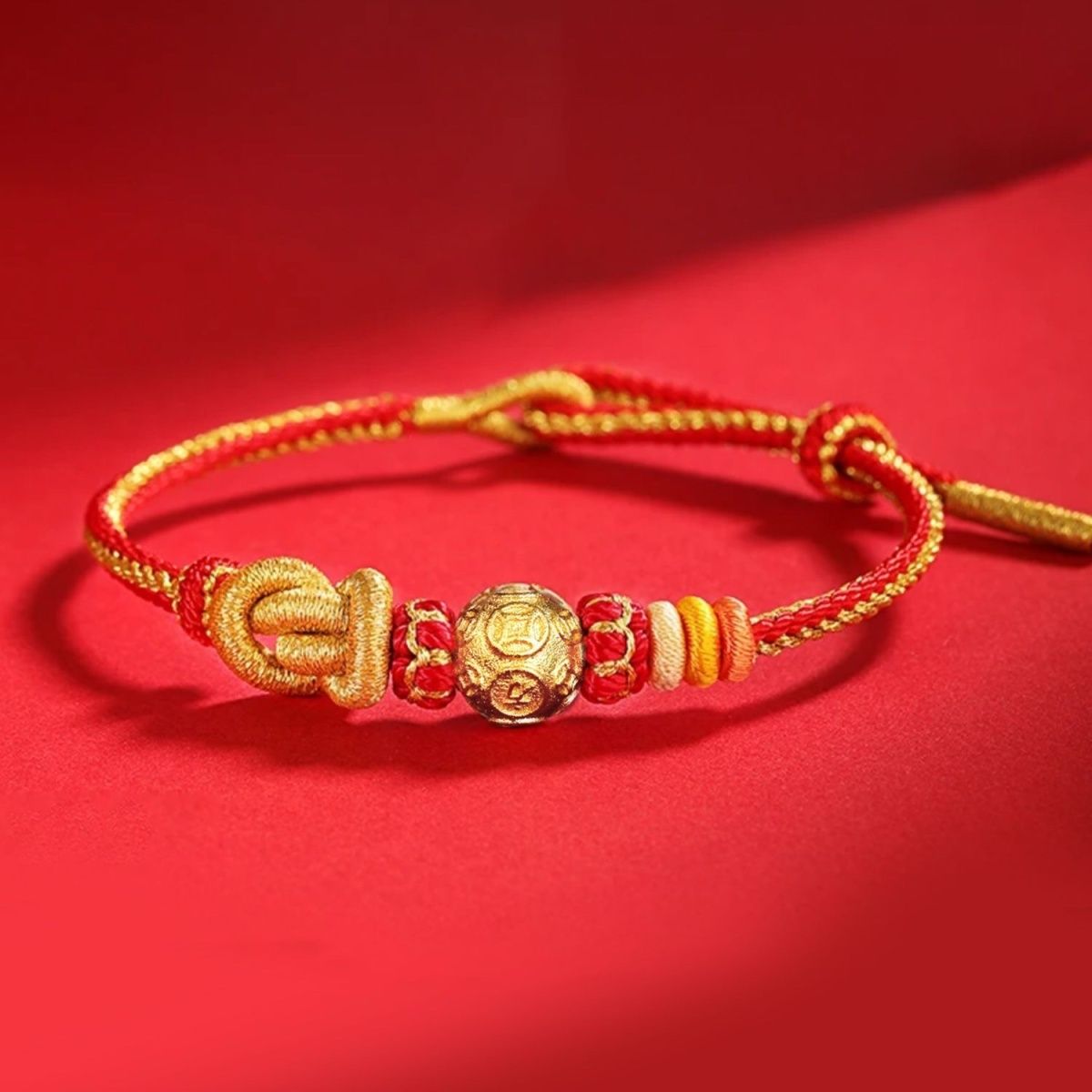 New Chinese Style Fortune Five Emperors Money High-Level Sense Old Brave Bracelet Domineering Gluttonous Transfer Beads Retro National Style Bracelet——Handmade from a Millennium Old Templer-WiAuGem