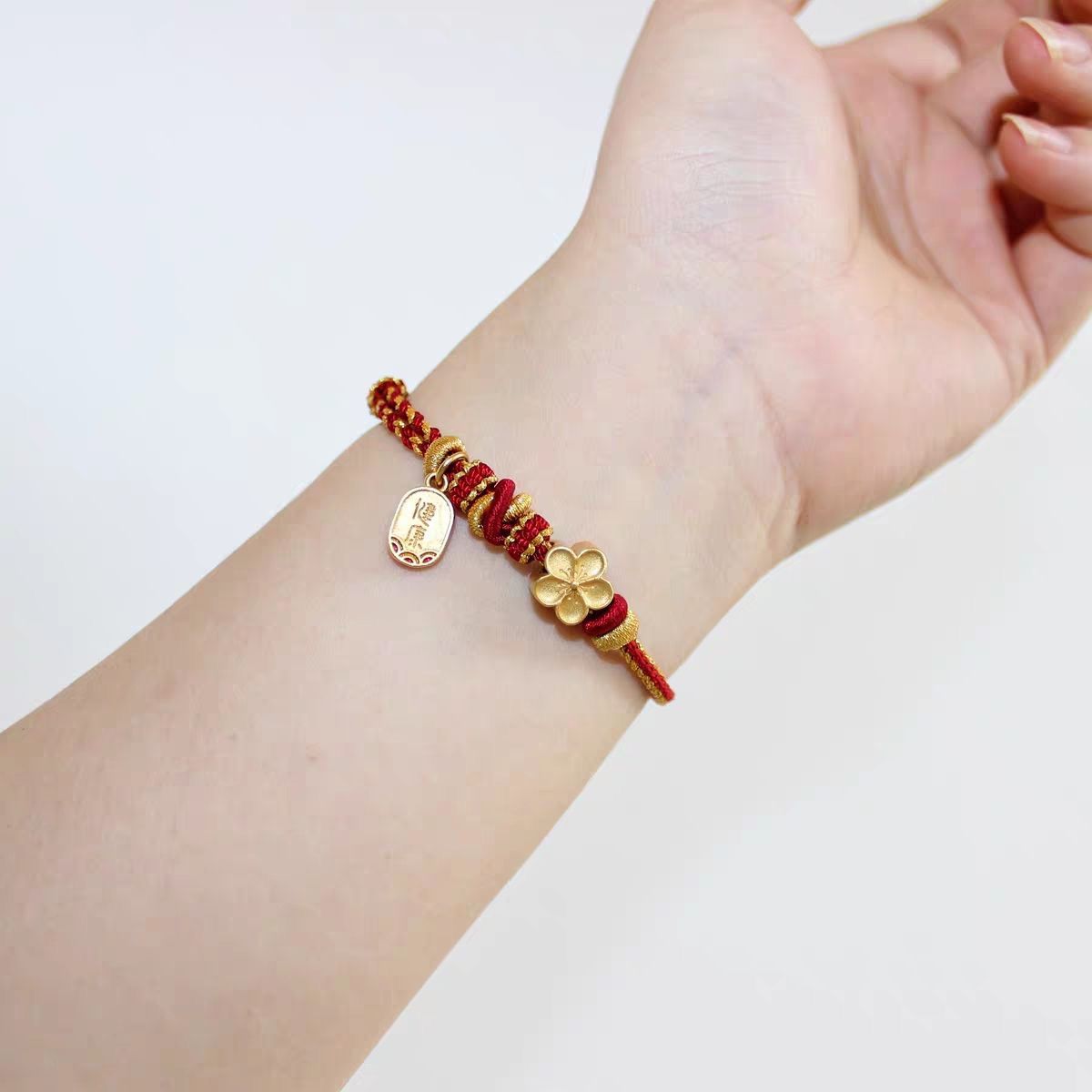 New Double Knot Red Rope Can Be Freely Worn with Accessories to Send Girlfriends, Male and Female Friends Gift Transfer Red Rope——Handmade from a Millennium Old Templer-WiAuGem