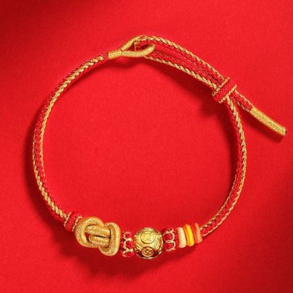 New Chinese Style Fortune Five Emperors Money High-Level Sense Old Brave Bracelet Domineering Gluttonous Transfer Beads Retro National Style Bracelet——Handmade from a Millennium Old Templer-WiAuGem