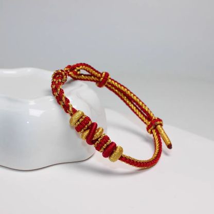 New Double Knot Red Rope Can Be Freely Worn with Accessories to Send Girlfriends, Male and Female Friends Gift Transfer Red Rope——Handmade from a Millennium Old Templer-WiAuGem