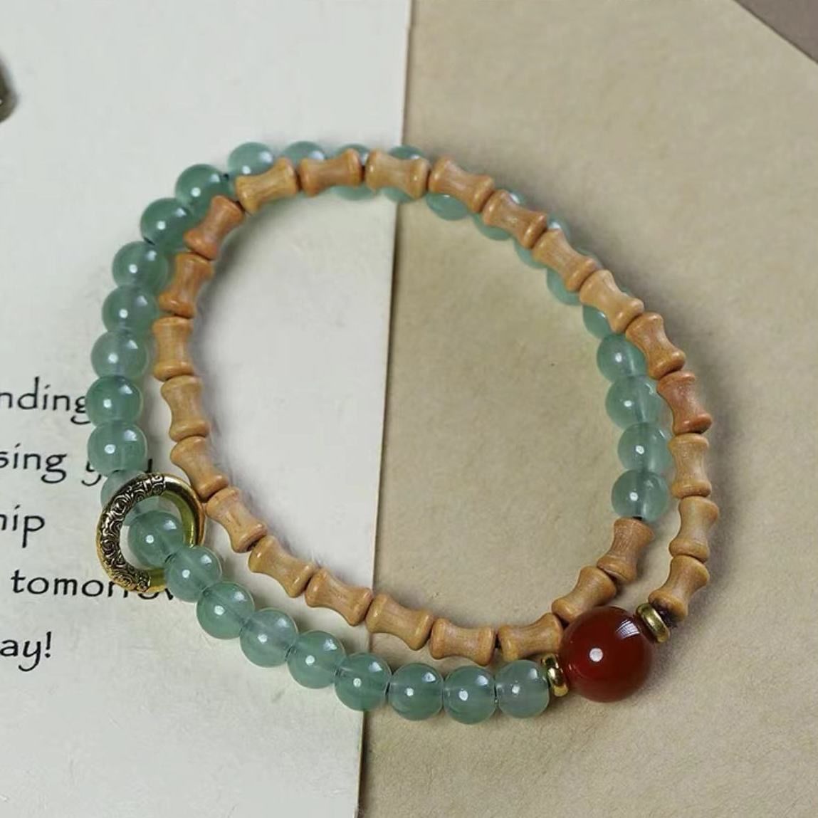 Fortune-Turning Handheld Worry Beads Prayer Beads for Good Luck & Smooth Fortune Luck-Bringing Amulet for Success & Goals Achievement Unisex Sandalwood Beads for Stacking & Daily Play-WiAuGem