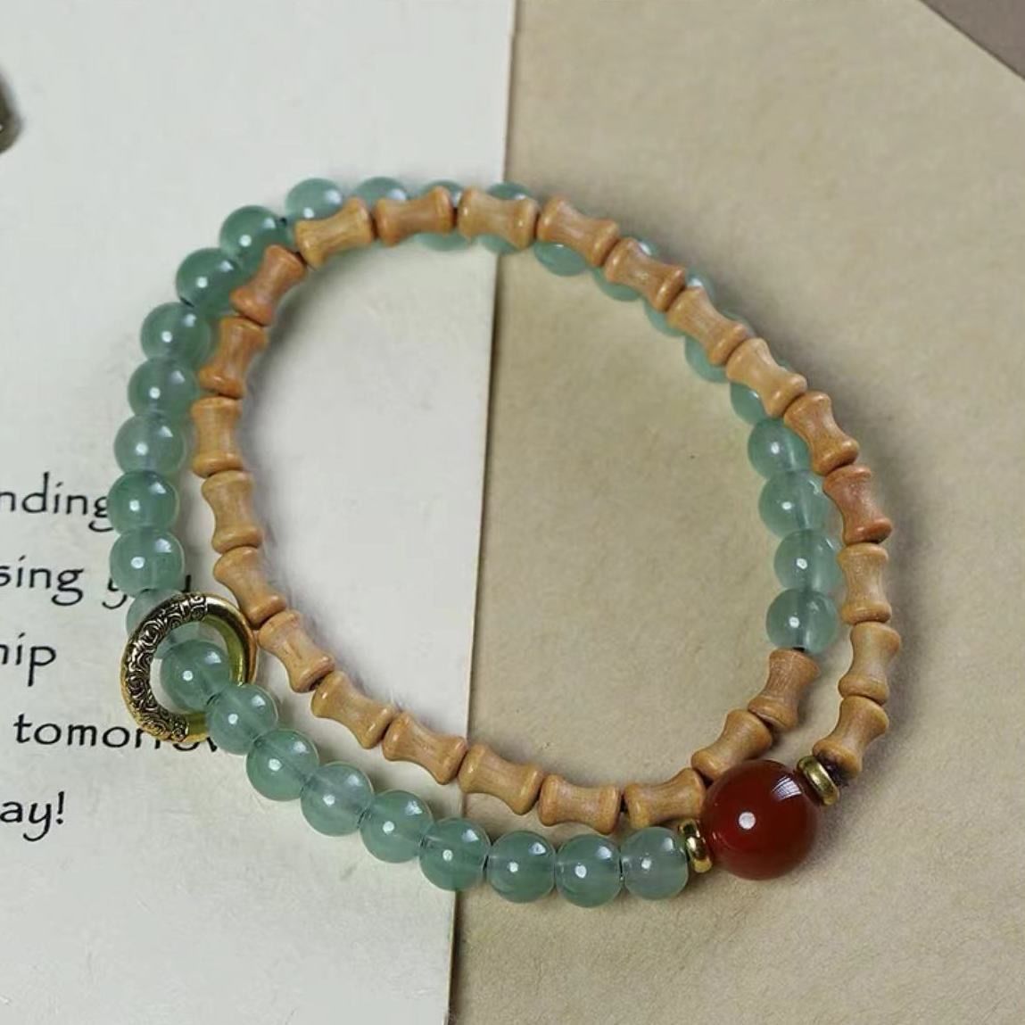 Fortune-Turning Handheld Worry Beads Prayer Beads for Good Luck & Smooth Fortune Luck-Bringing Amulet for Success & Goals Achievement Unisex Sandalwood Beads for Stacking & Daily Play-WiAuGem