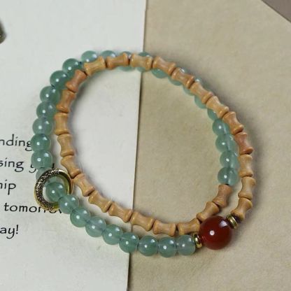 Fortune-Turning Handheld Worry Beads Prayer Beads for Good Luck & Smooth Fortune Luck-Bringing Amulet for Success & Goals Achievement Unisex Sandalwood Beads for Stacking & Daily Play-WiAuGem