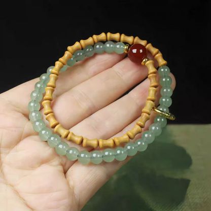 Fortune-Turning Handheld Worry Beads Prayer Beads for Good Luck & Smooth Fortune Luck-Bringing Amulet for Success & Goals Achievement Unisex Sandalwood Beads for Stacking & Daily Play-WiAuGem