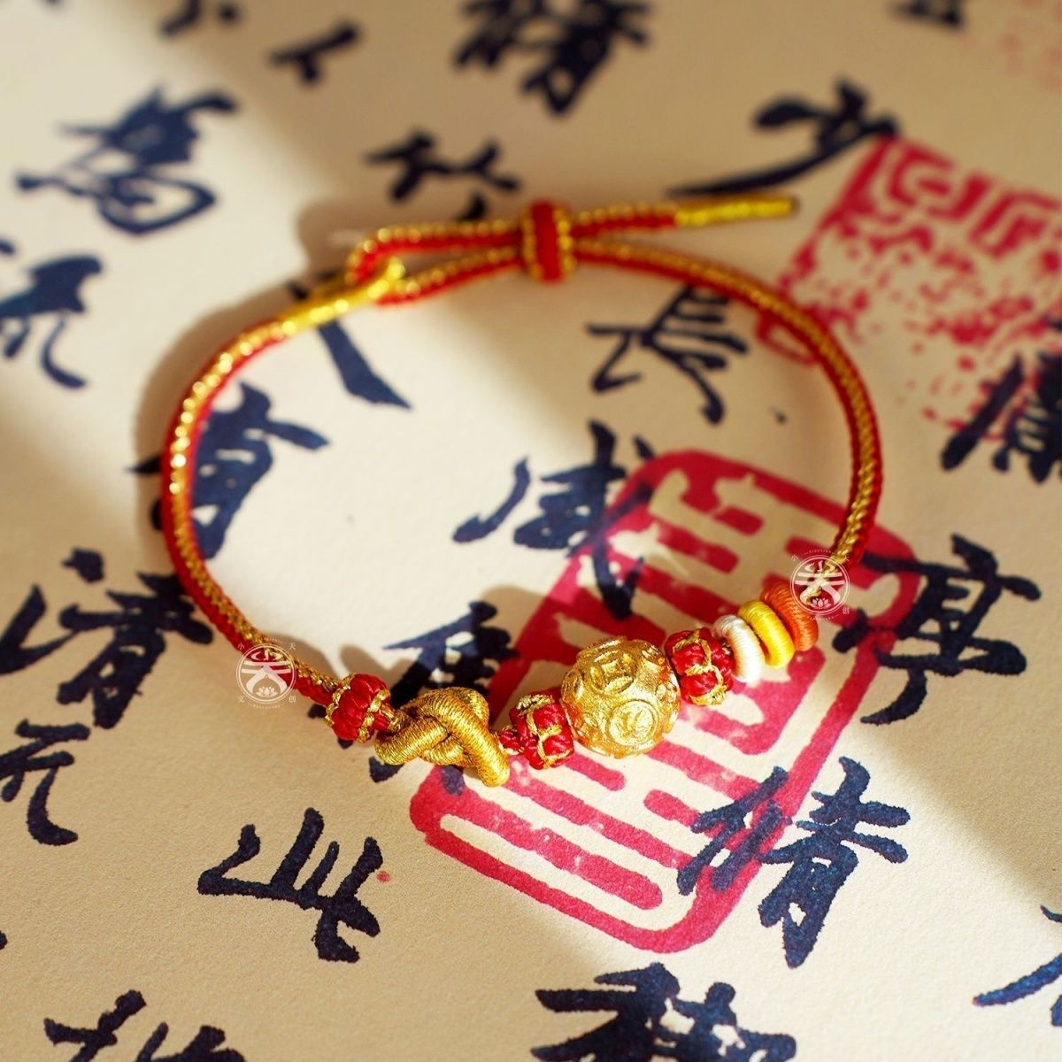 New Chinese Style Fortune Five Emperors Money High-Level Sense Old Brave Bracelet Domineering Gluttonous Transfer Beads Retro National Style Bracelet——Handmade from a Millennium Old Templer-WiAuGem