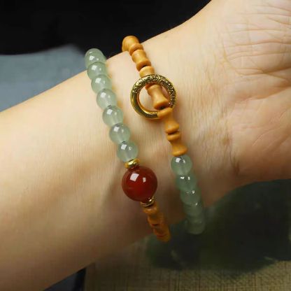 Fortune-Turning Handheld Worry Beads Prayer Beads for Good Luck & Smooth Fortune Luck-Bringing Amulet for Success & Goals Achievement Unisex Sandalwood Beads for Stacking & Daily Play-WiAuGem