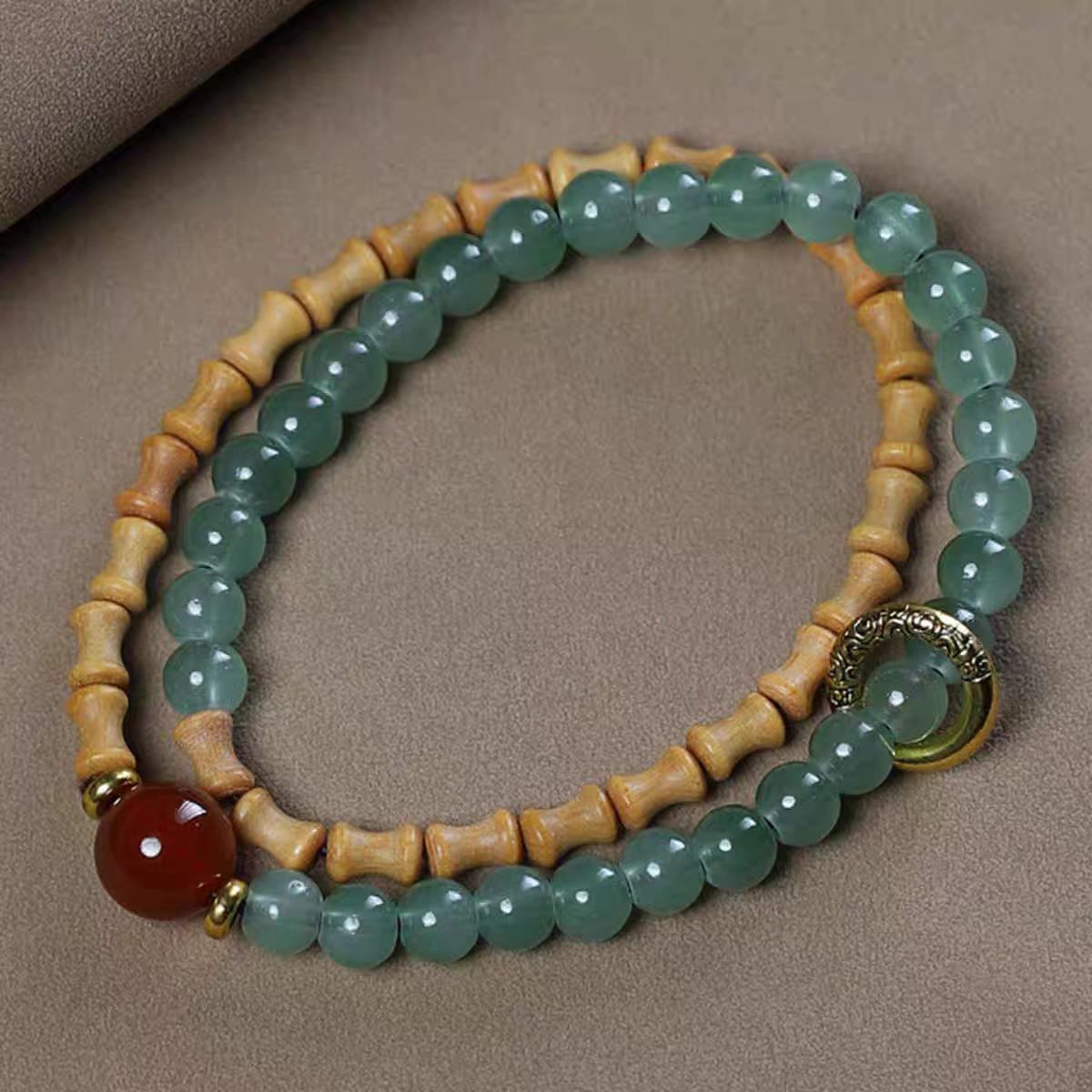 Fortune-Turning Handheld Worry Beads Prayer Beads for Good Luck & Smooth Fortune Luck-Bringing Amulet for Success & Goals Achievement Unisex Sandalwood Beads for Stacking & Daily Play-WiAuGem