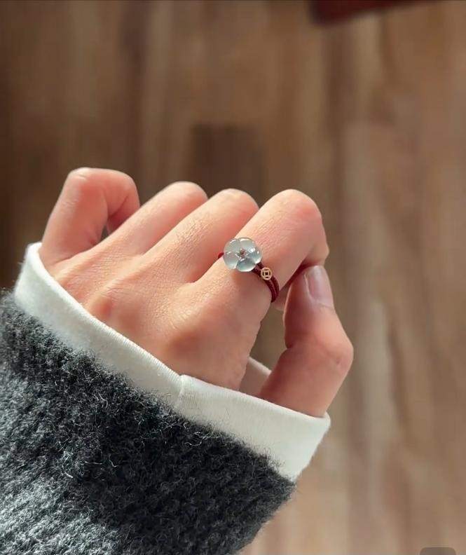 Natural Jadeite Good Luck Ring-WiAuGem