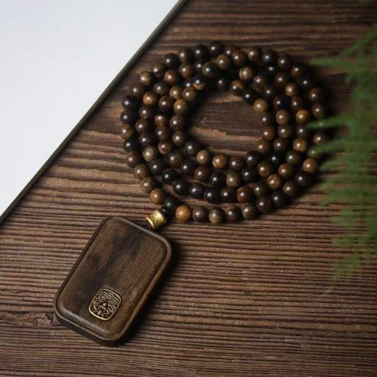 Natural Agarwood 'Wu Shi' Amulet Pendant(Necklace & Car Charm)-WiAuGem