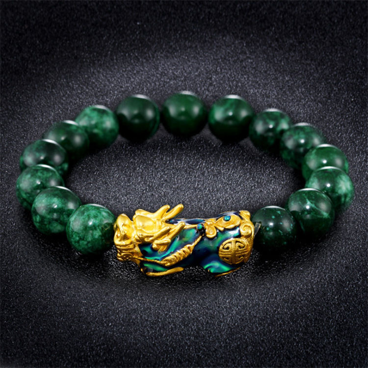 Fortune-Bringing Pi Xiu Jade Bracelet - Dynasty Jade Treasure · Hetian Jade, attracts wealth and brings good luck.