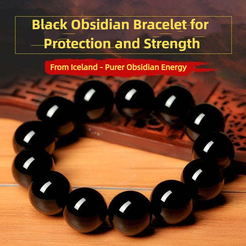 Obsidian of Iceland — Guardian of Energy and Fortune Bracelet-WiAuGem