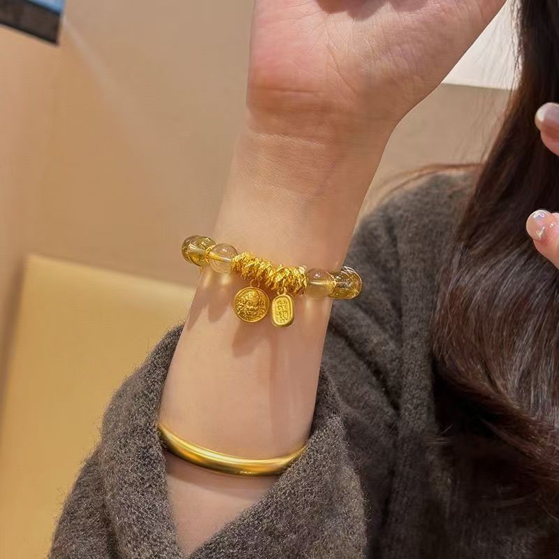 Citrine Bracelet of Wealth — Blessed by the God of Fortune