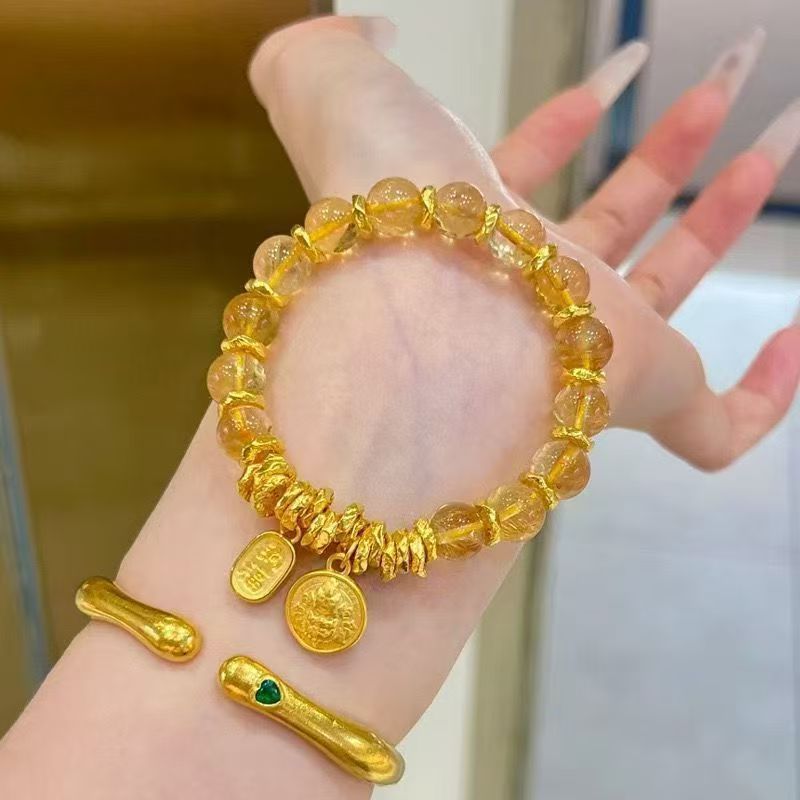 Citrine Bracelet of Wealth — Blessed by the God of Fortune