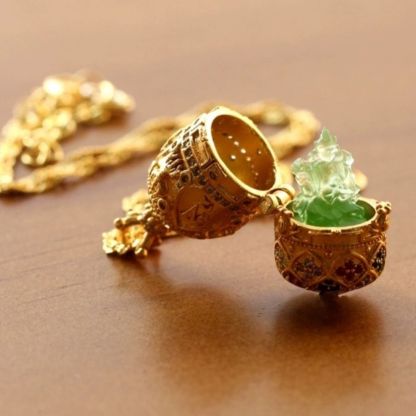 Glass Necklace Box Retro New Chinese Necklace——Handmade from a Millennium Old Templer