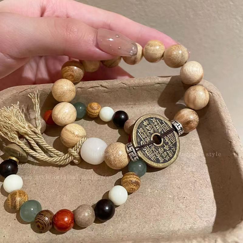Milk Fragrant Copper Coin Bracelet New Chinese Style Chinese Style Jewelry Bracelet High Beauty Value Joker Exquisite Simple Ins Gift-WiAuGem