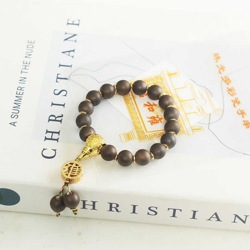 Beijing Scenic Temple with the Same Style Enamel Color All-Match Men and Women Couple Bracelet Handmade from the Thousand-Year-Old Temple-WiAuGem