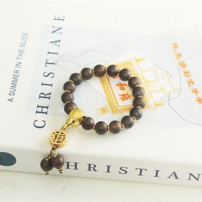 Beijing Scenic Temple with the Same Style Enamel Color All-Match Men and Women Couple Bracelet Handmade from the Thousand-Year-Old Temple-WiAuGem