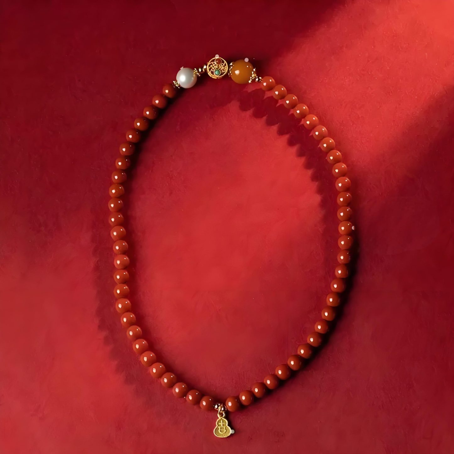 Original Natural South Red Agate Bracelet Women's Antique Multi-Circle Red Auspicious Bracelet Bracelet Women's Jewelry——Handmade from a Millennium Old Templer-WiAuGem