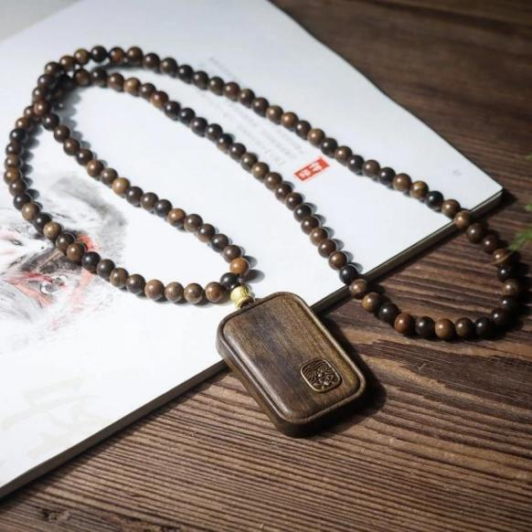 Natural Agarwood 'Wu Shi' Amulet Pendant(Necklace & Car Charm)-WiAuGem