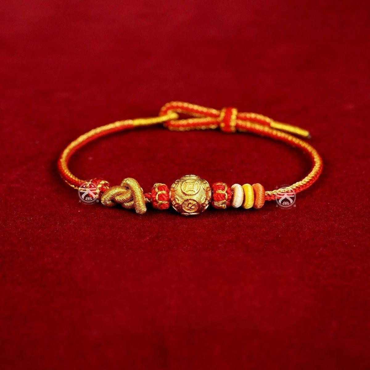 New Chinese Style Fortune Five Emperors Money High-Level Sense Old Brave Bracelet Domineering Gluttonous Transfer Beads Retro National Style Bracelet——Handmade from a Millennium Old Templer-WiAuGem