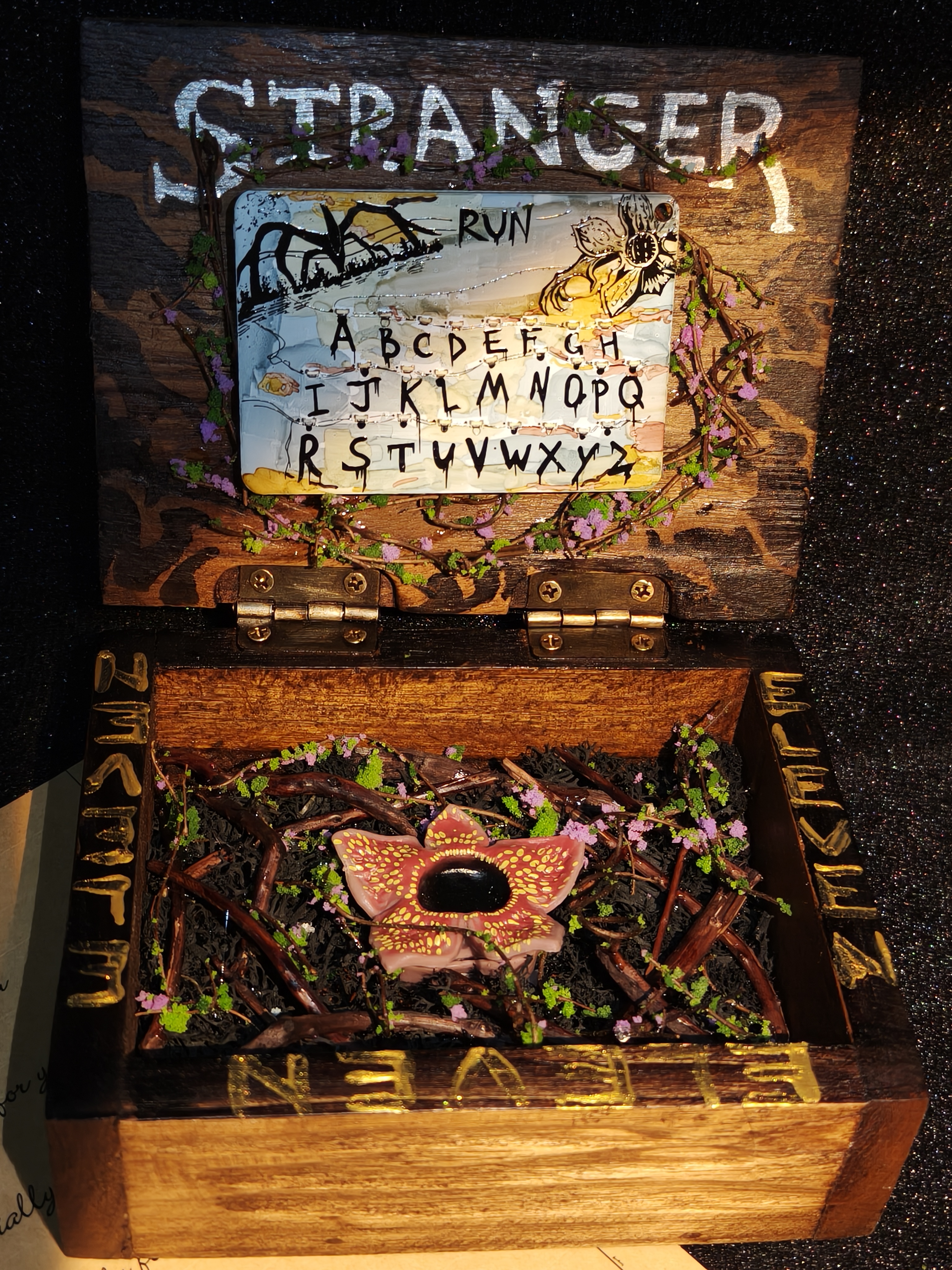 Stranger Things Upside Down Prop Box | Alphabet Wall & Demobutterfly Decorative Storage Case