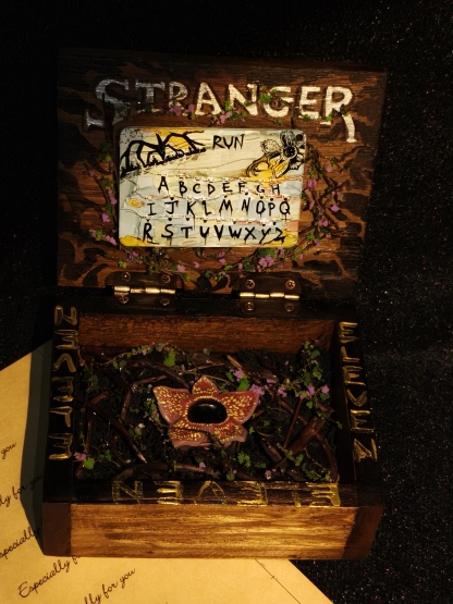 Stranger Things Upside Down Prop Box | Alphabet Wall & Demobutterfly Decorative Storage Case
