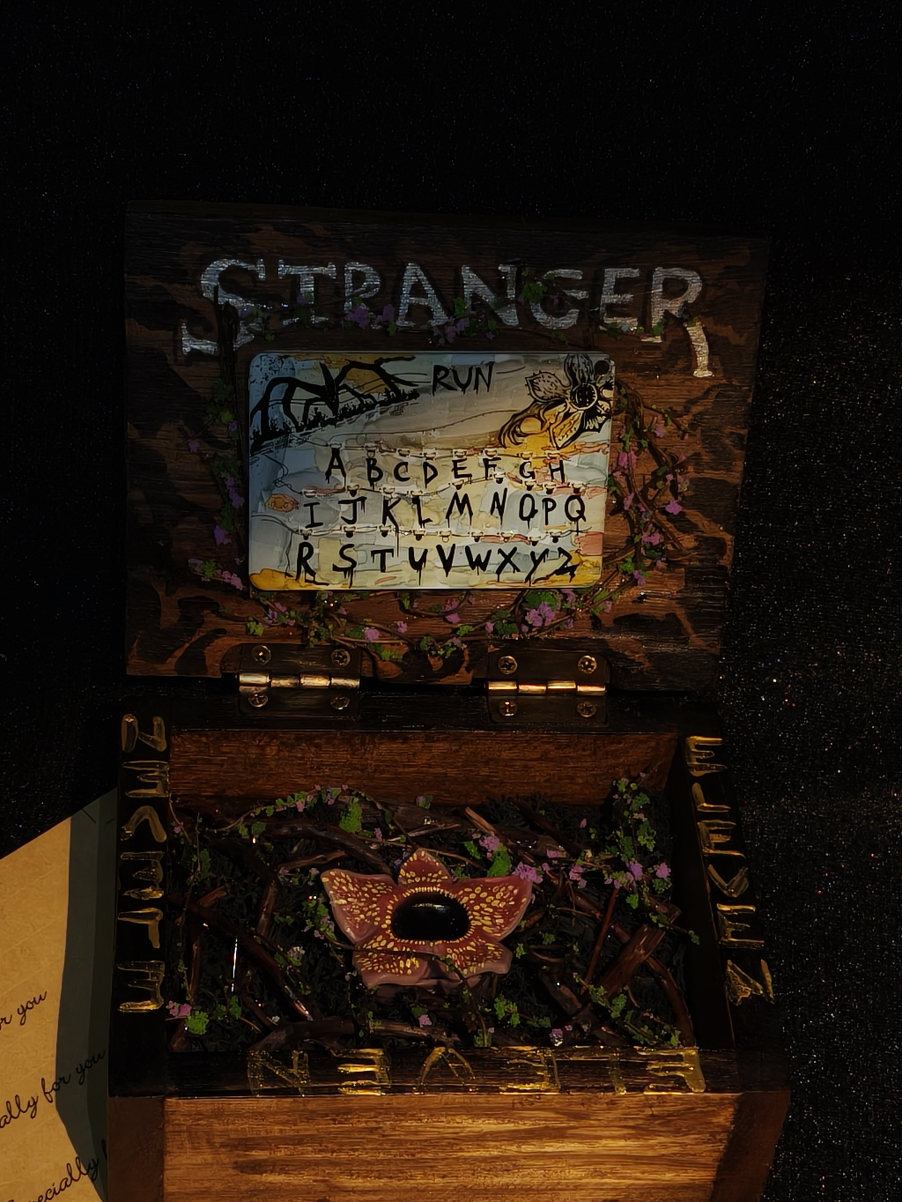 Stranger Things Upside Down Prop Box | Alphabet Wall & Demobutterfly Decorative Storage Case