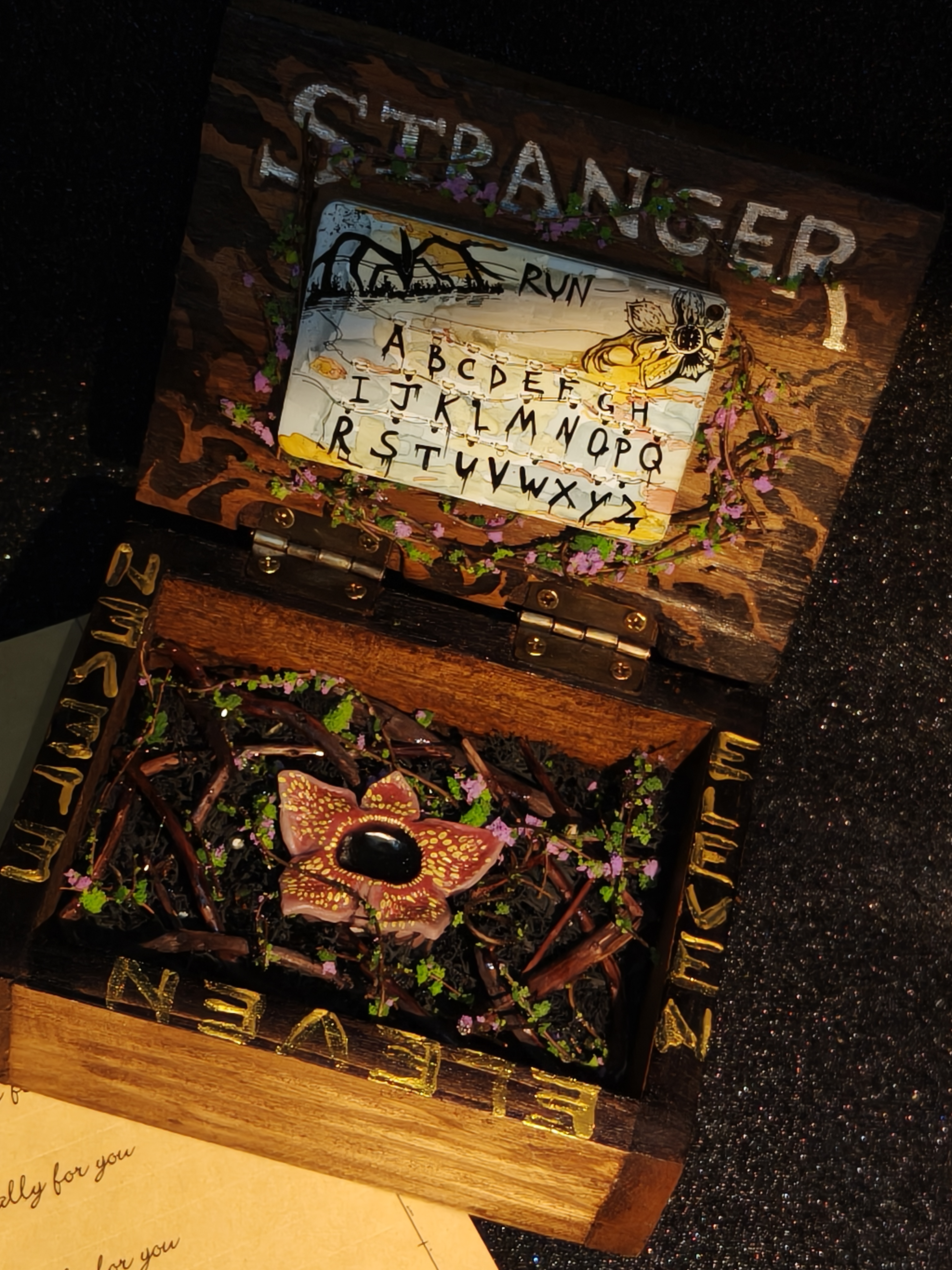 Stranger Things Upside Down Prop Box | Alphabet Wall & Demobutterfly Decorative Storage Case