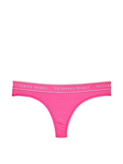 Logo Cotton Thong Panty