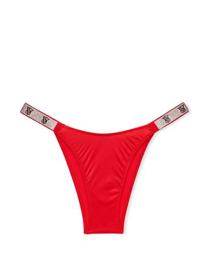 Double Shine Strap Smooth Brazilian Panty