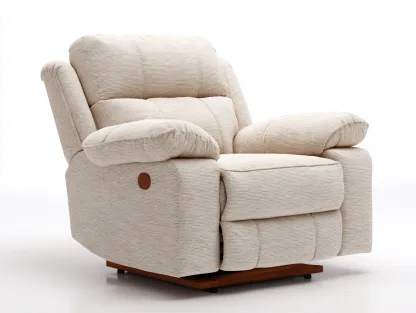 Fauteuil tissu relax 105x100x95 cm - beige - design contemporain-Snugno
