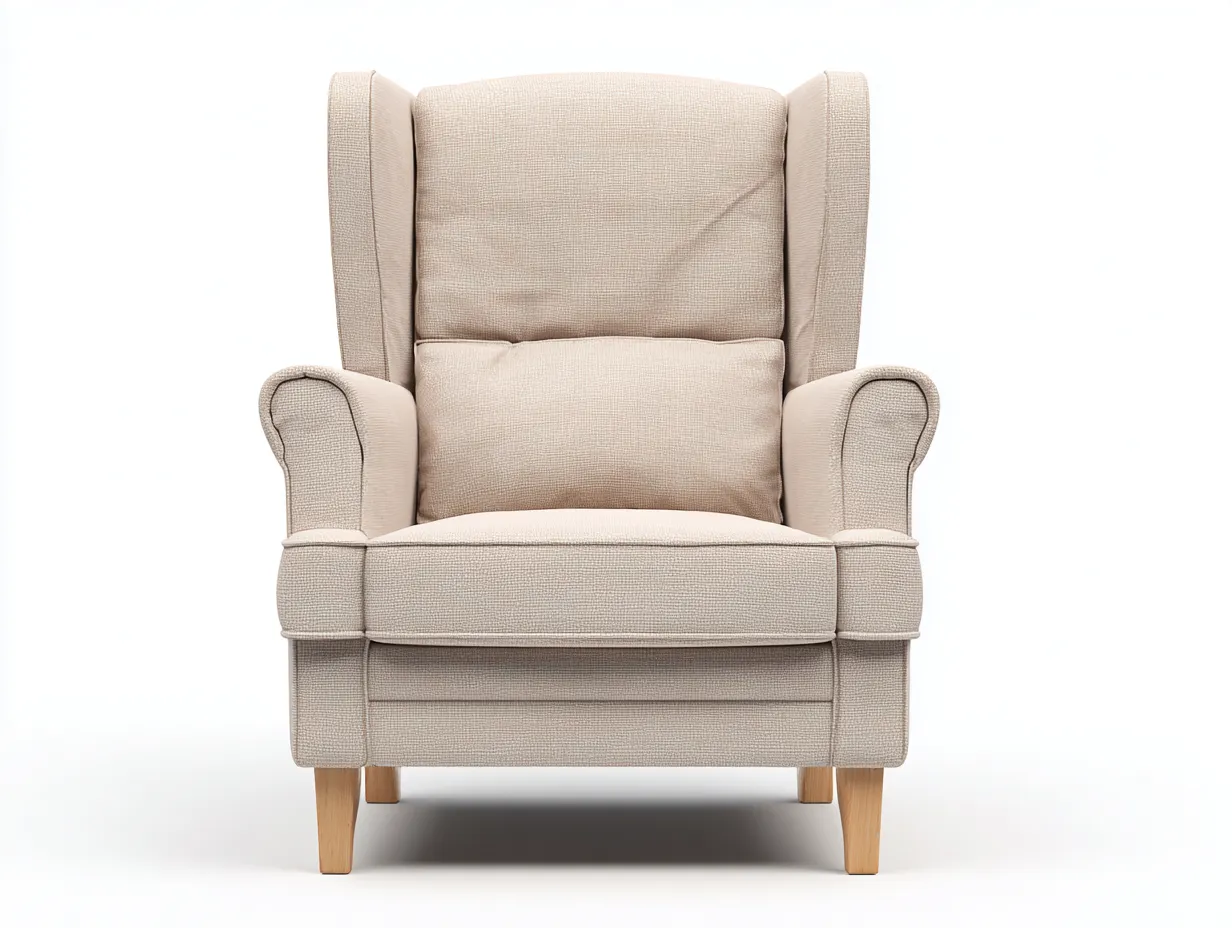 Fauteuil en tissu - 90x85x105 cm - beige - design moderne-Snugno