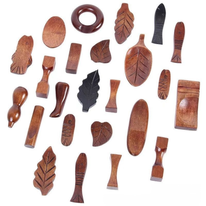 Handgefertigte Holzstäbchenauflage 