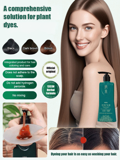 Turn White Hair to Black: Single-Tube All-in-One Hair Dye & Care Cream