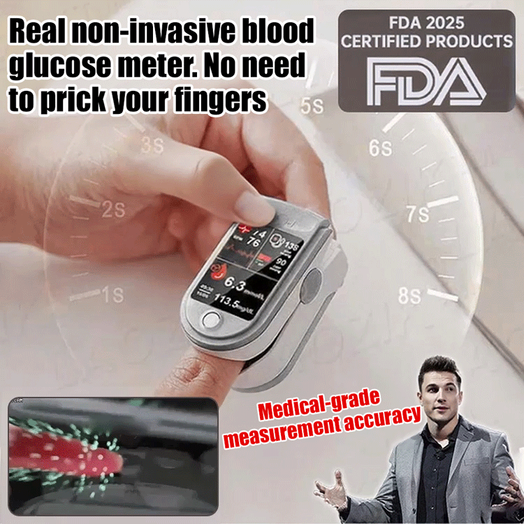 Medisana Pulse Oximeter  – just clip it on your finger, and in only 3 seconds, it measures blood glucose, blood pressure, blood oxygen, and heart rate – all at once! 📊 Accuracy up to 99.99% – faster and more precise than traditional blood tests! ⚡️