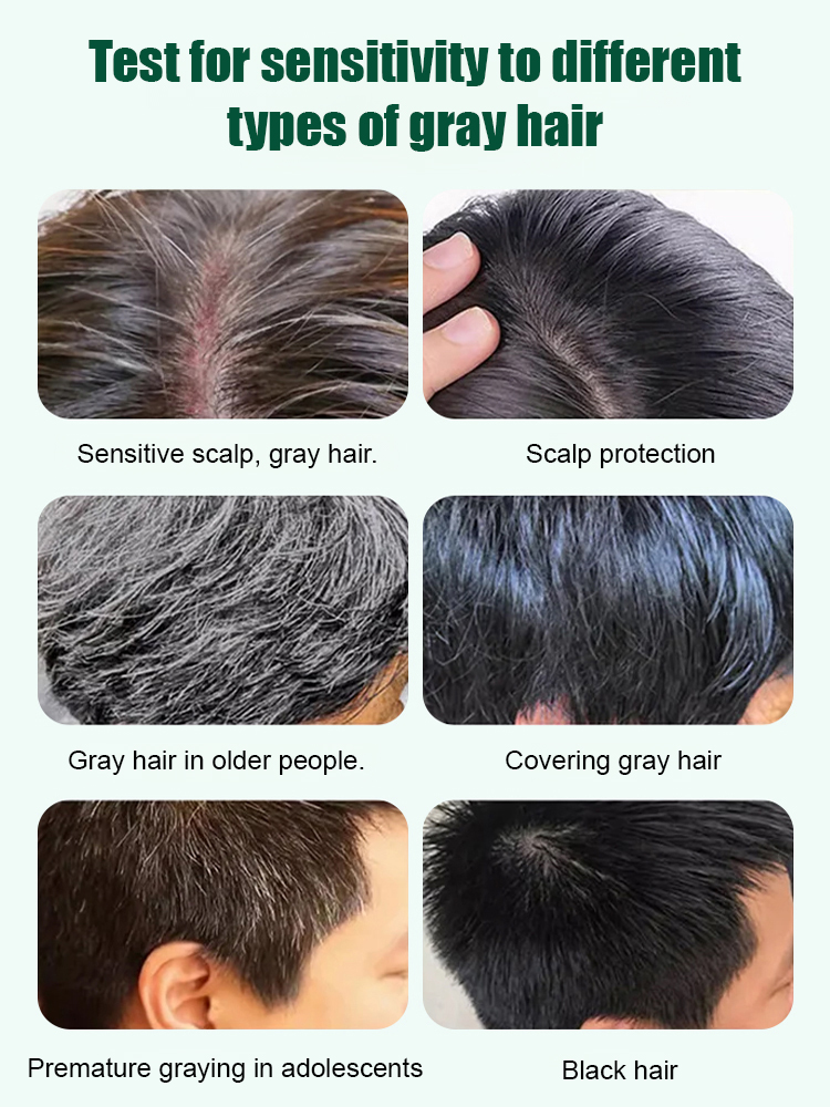  Turn White Hair to Black: Single-Tube All-in-One Hair Dye & Care Cream