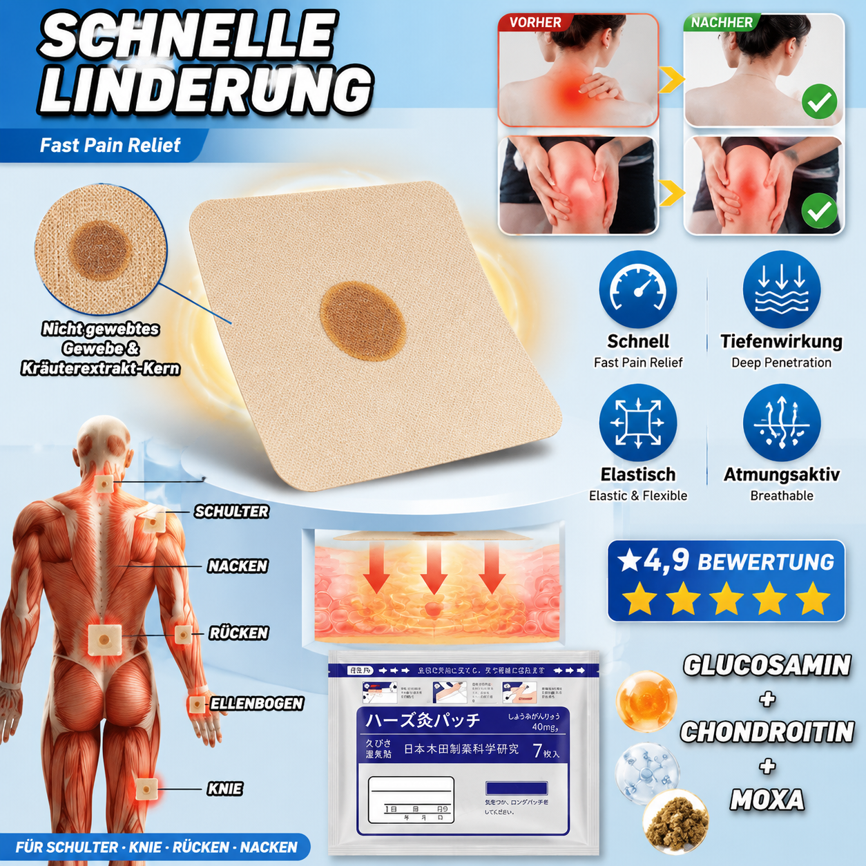 Japanese Herbal Joint Pain Relief Patches