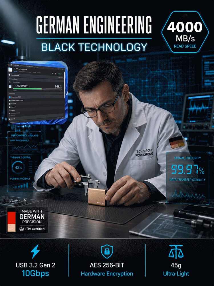 High-Speed Portable SSD for Phone & Computer
