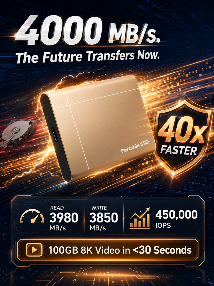 High-Speed Portable SSD for Phone & Computer