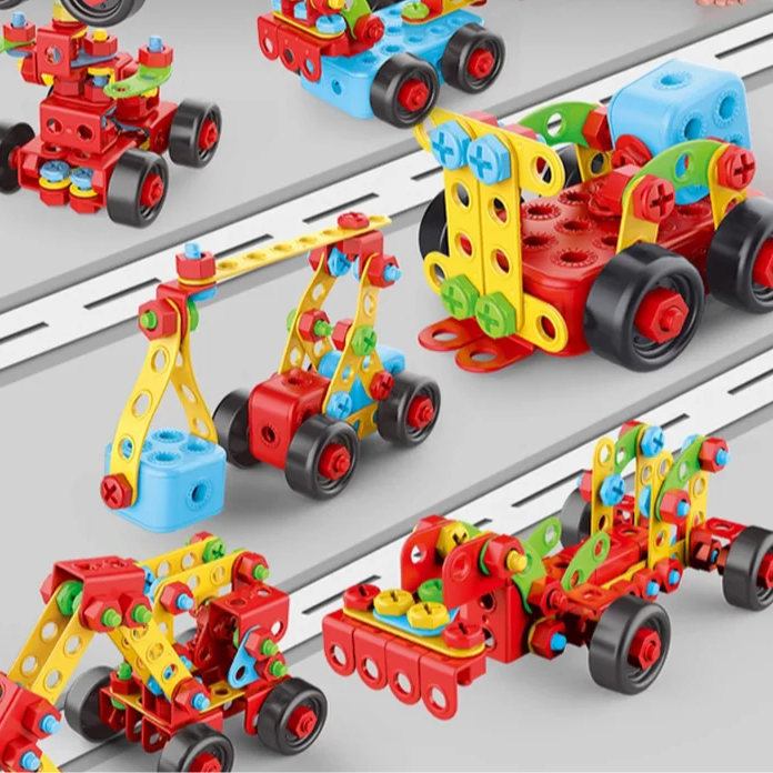 Children's screw-tightening assembly toys