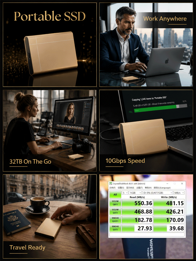 High-Speed Portable SSD for Phone & Computer