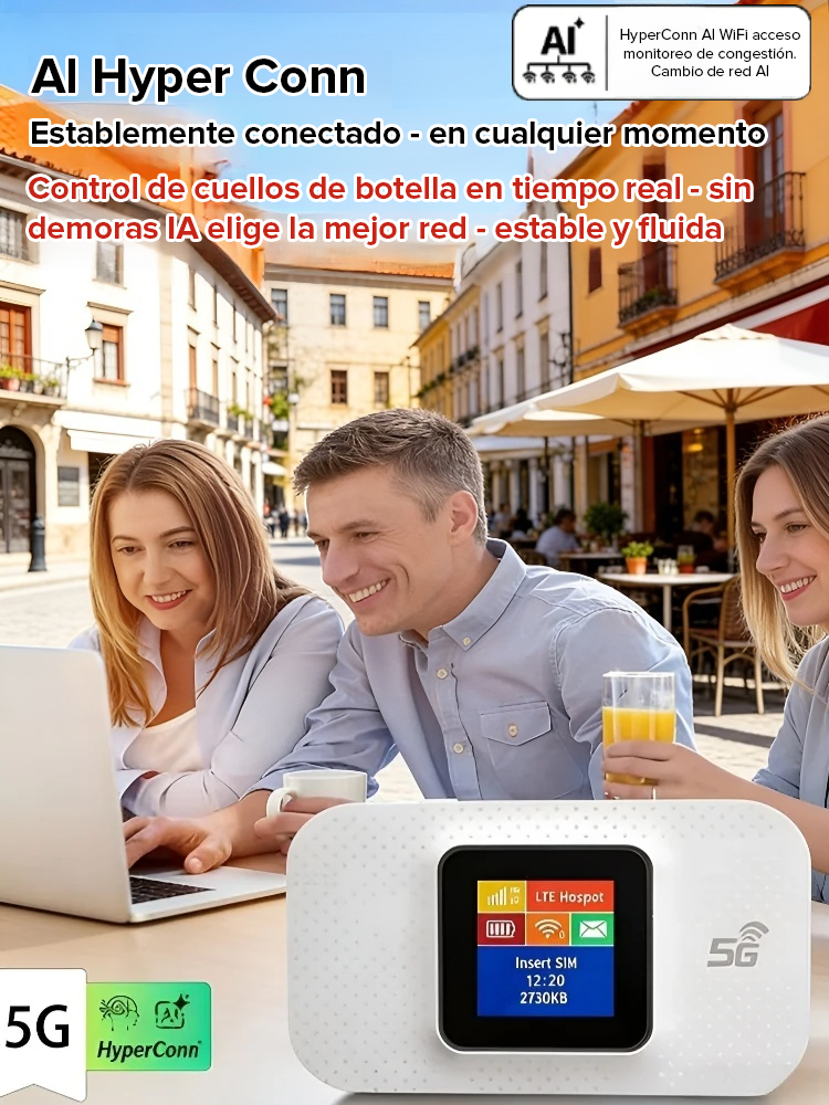 【Listo para usar】WiFi portátil 5G de alta velocidad sin límites