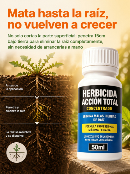 Elimina la maleza todo el año con 1 sola aplicación. Pequeño ayudante de plantas de jardinería